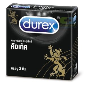 DUREX KINGTEX คิงเท็ค 49มม. 3ชิ้น/กล่อง